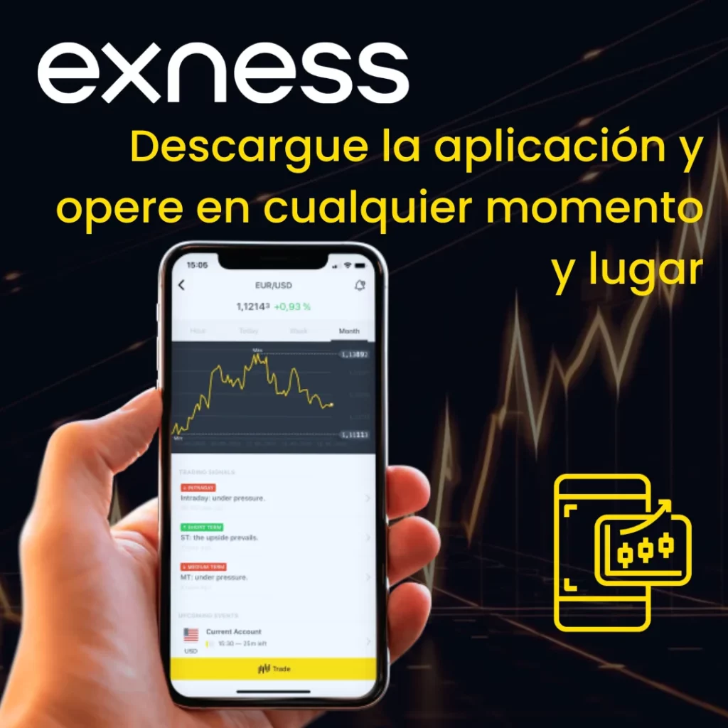 Descargue la aplicación y opere en cualquier momento y lugar Exness